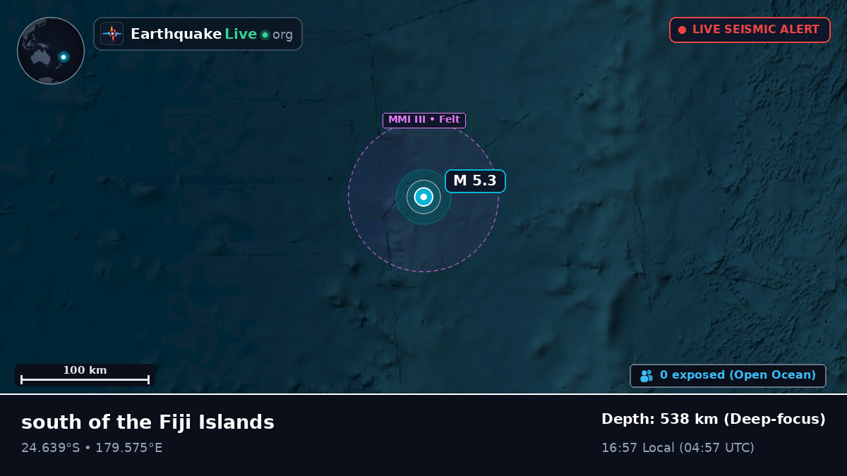 South Pacific Ocean (Kermadec Islands)