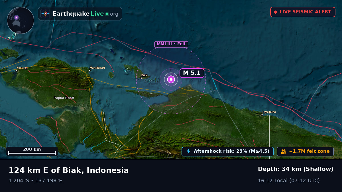 Off the coast of Biak, Indonesia
