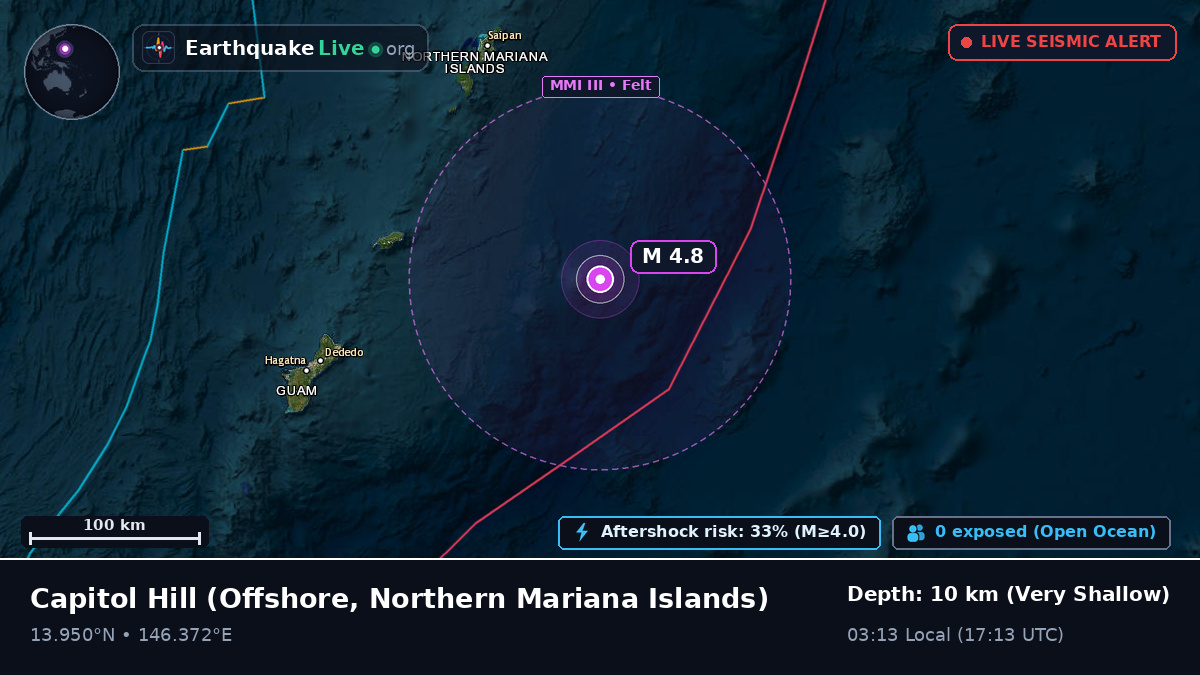 Off the coast of Capitol Hill, Northern Mariana Islands