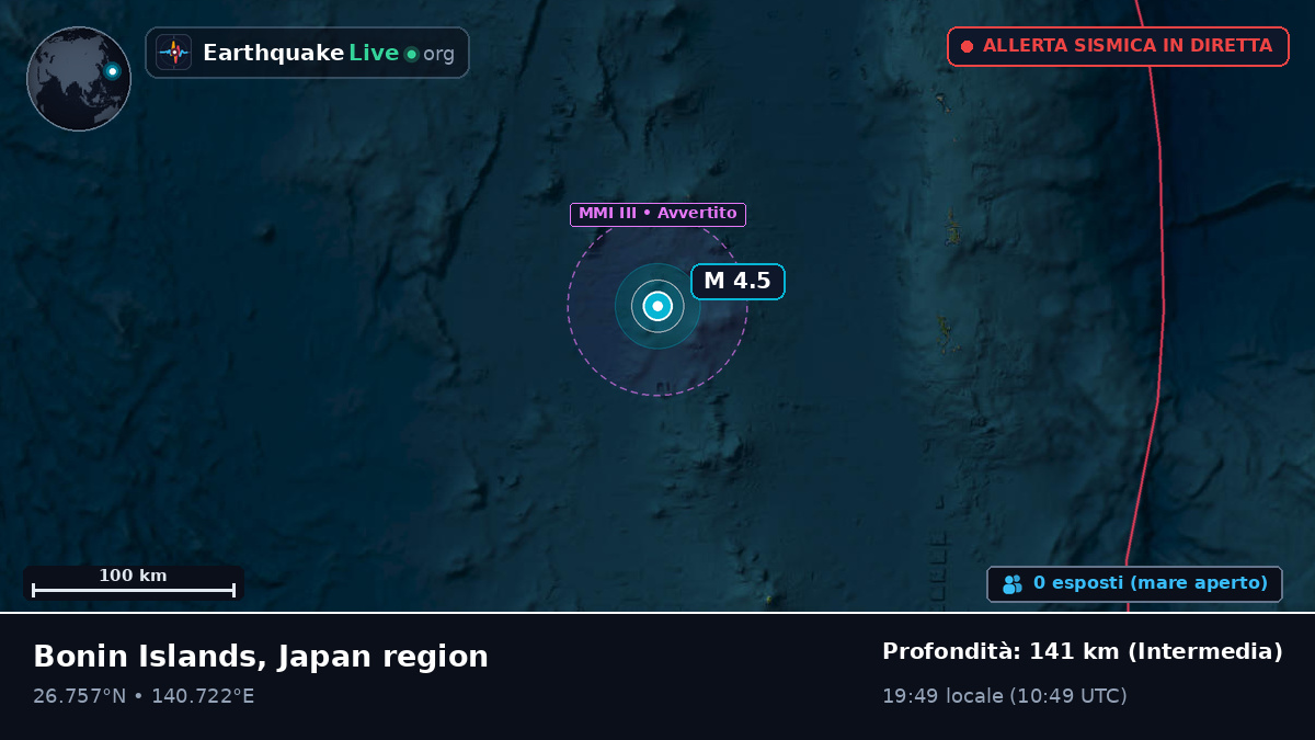Oceano Pacifico settentrionale (Giappone)