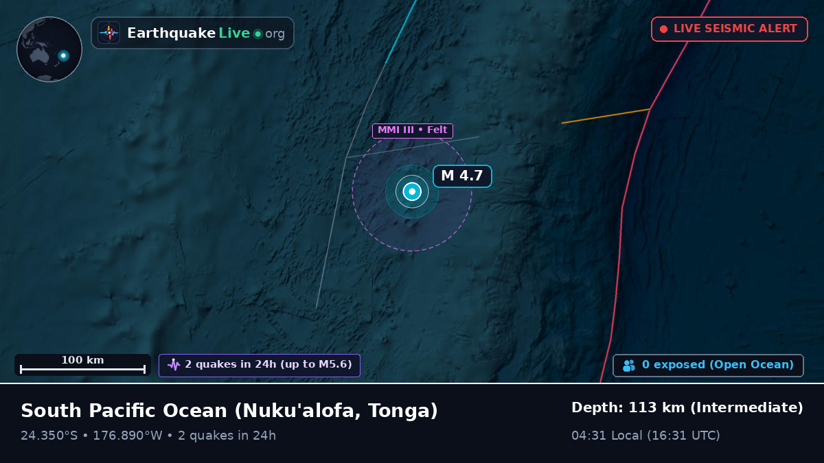 South Pacific Ocean (Tonga)