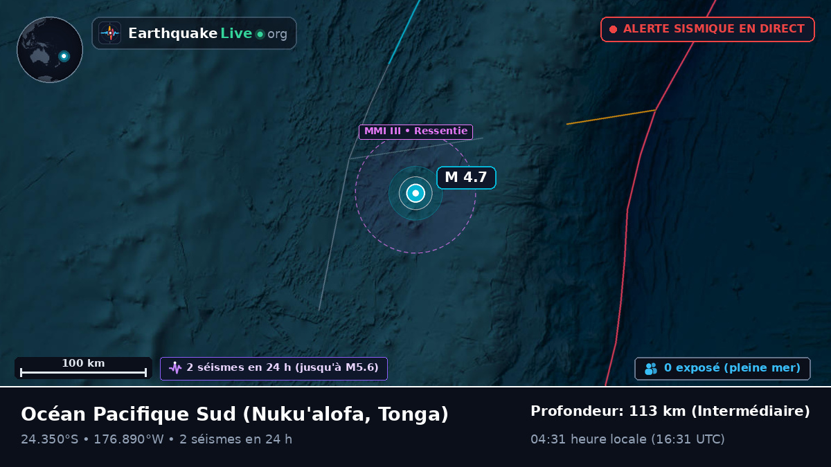 Océan Pacifique Sud (Tonga)