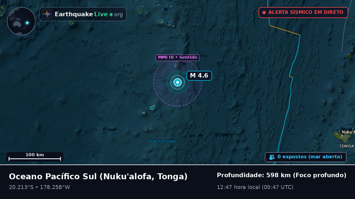 Oceano Pacífico Sul (Tonga)