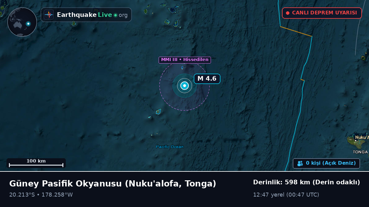 Güney Pasifik Okyanusu (Tonga)