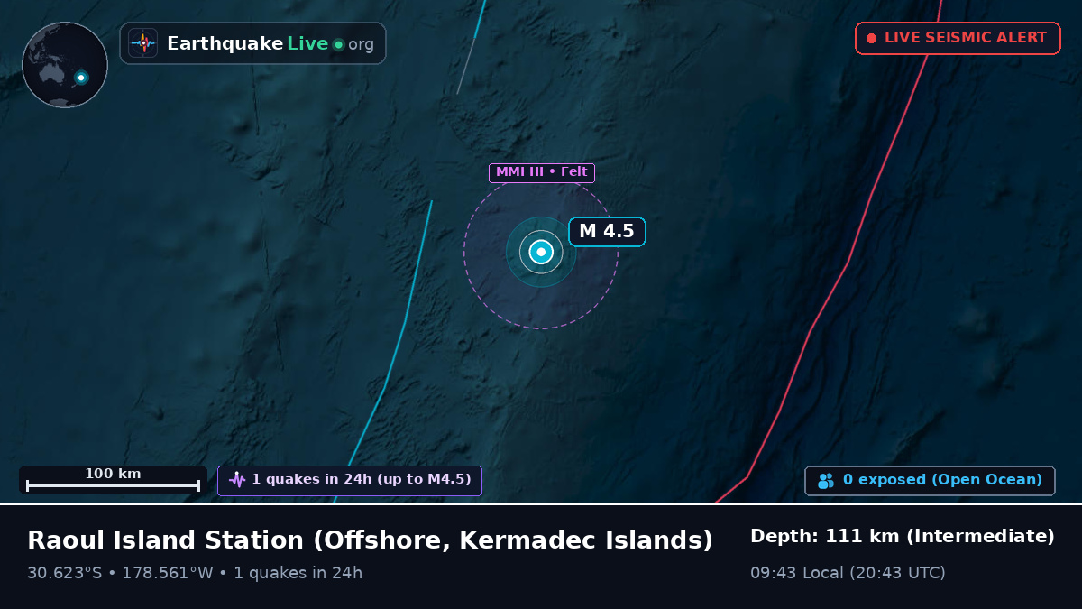 Off the coast of Raoul Island Station, Kermadec Islands