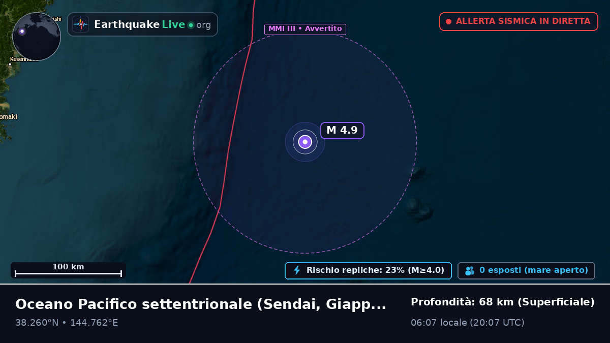 Oceano Pacifico settentrionale (Giappone)