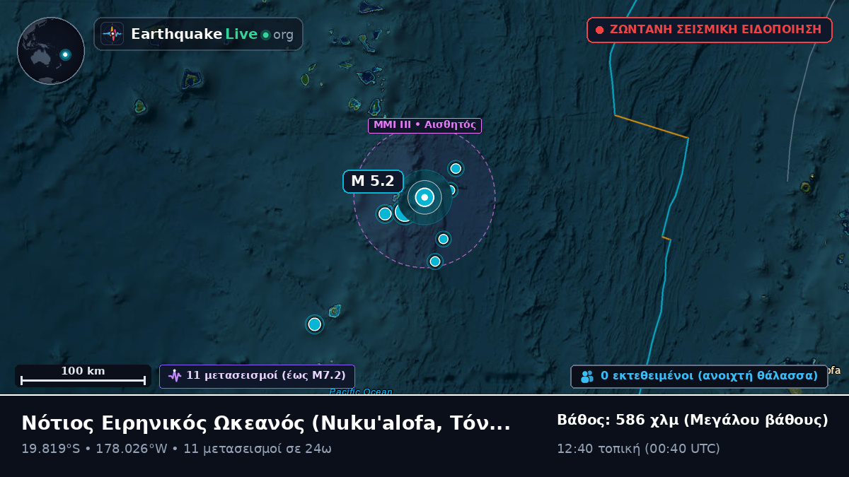 Νότιος Ειρηνικός Ωκεανός (Τόνγκα)
