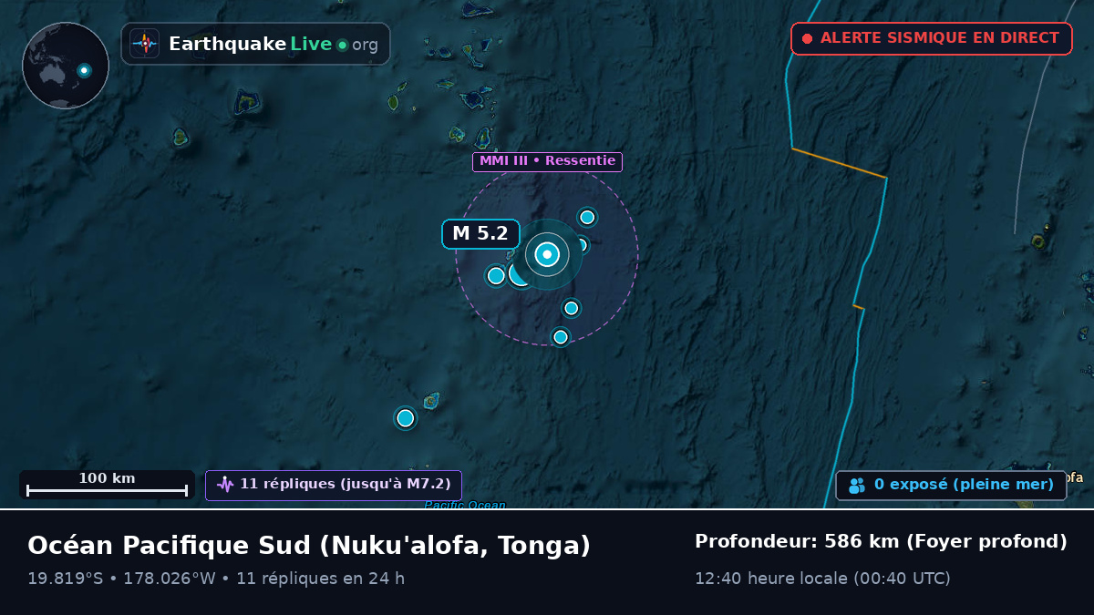 Océan Pacifique Sud (Tonga)