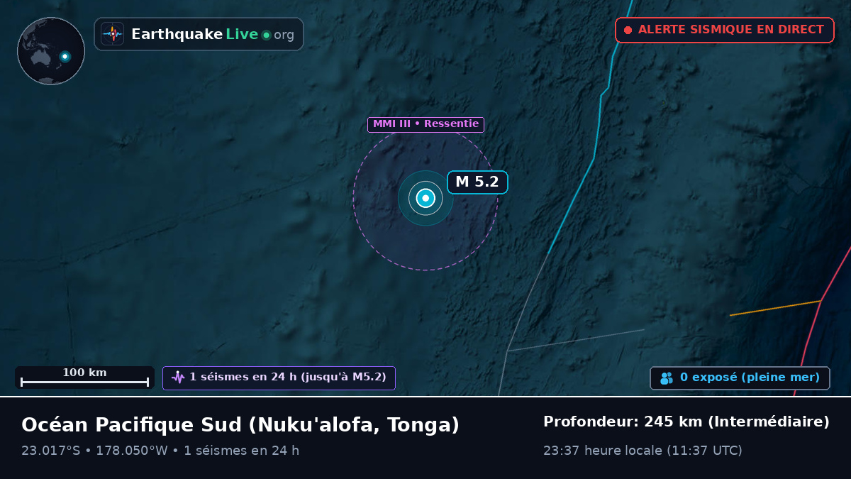 Océan Pacifique Sud (Tonga)