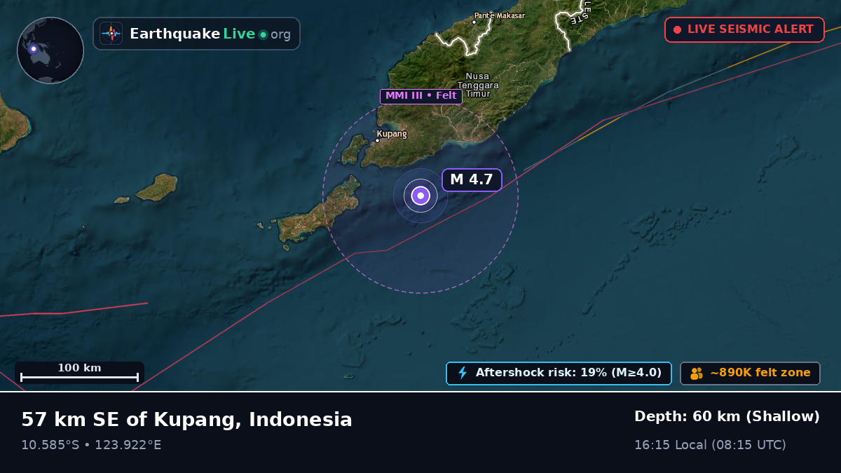 Off the coast of Kupang, Indonesia