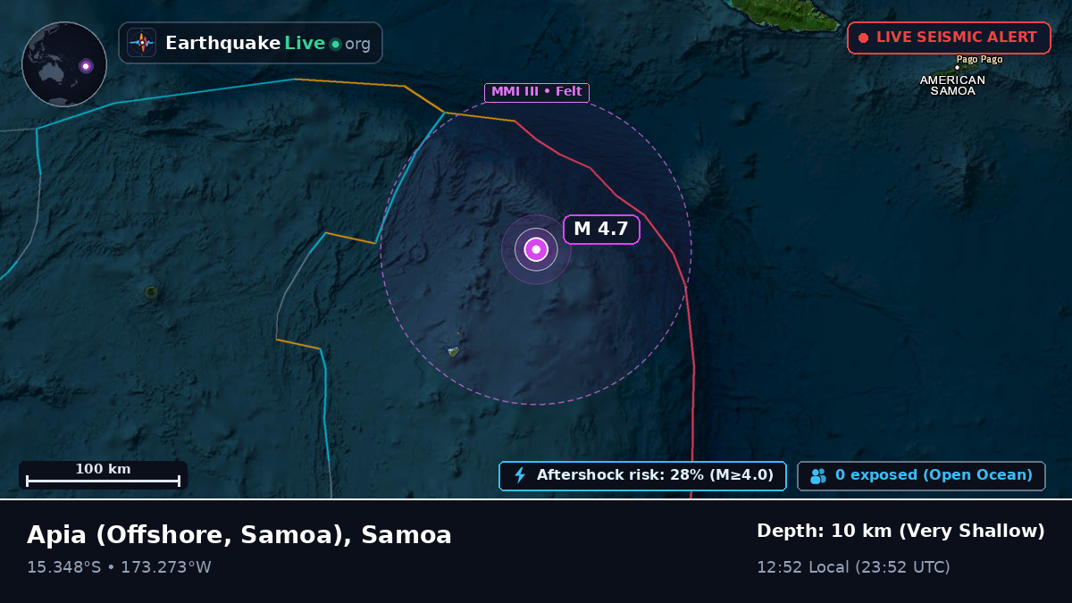 Off the coast of Apia, Samoa