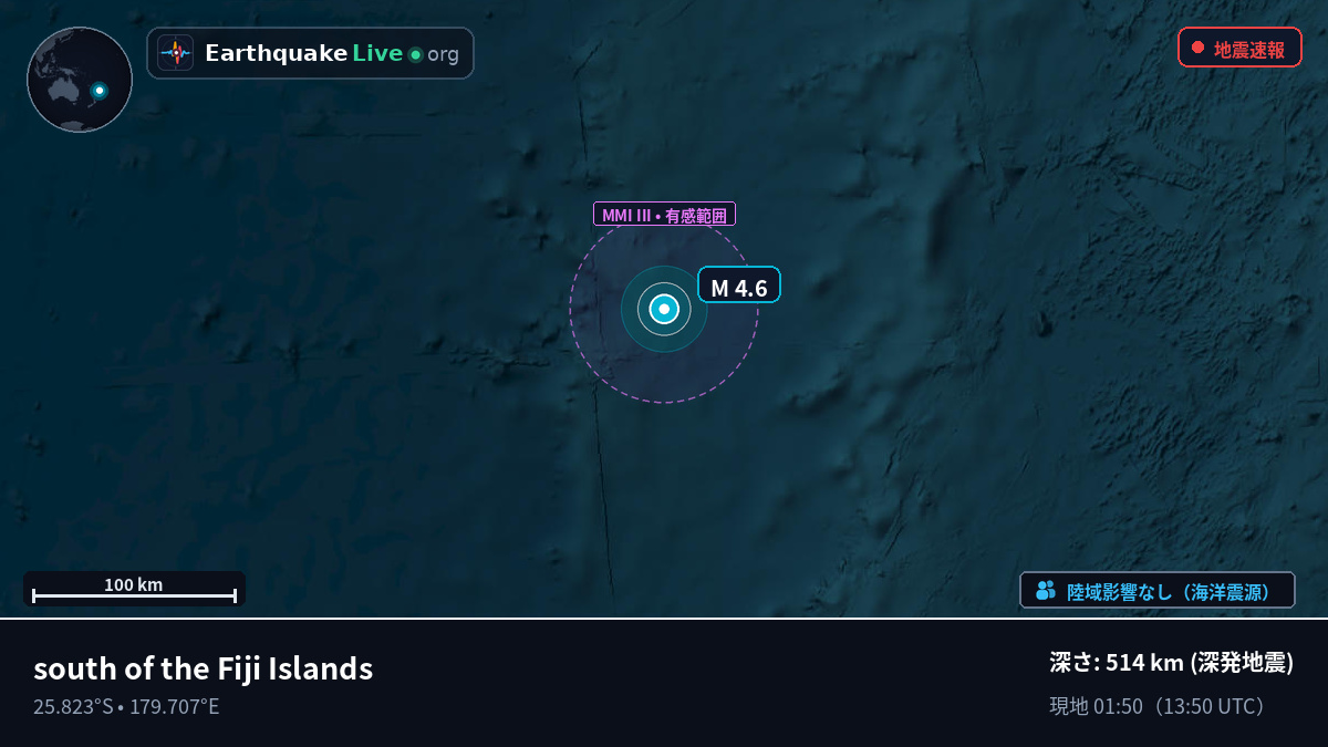 南太平洋 (Kermadec Islands)