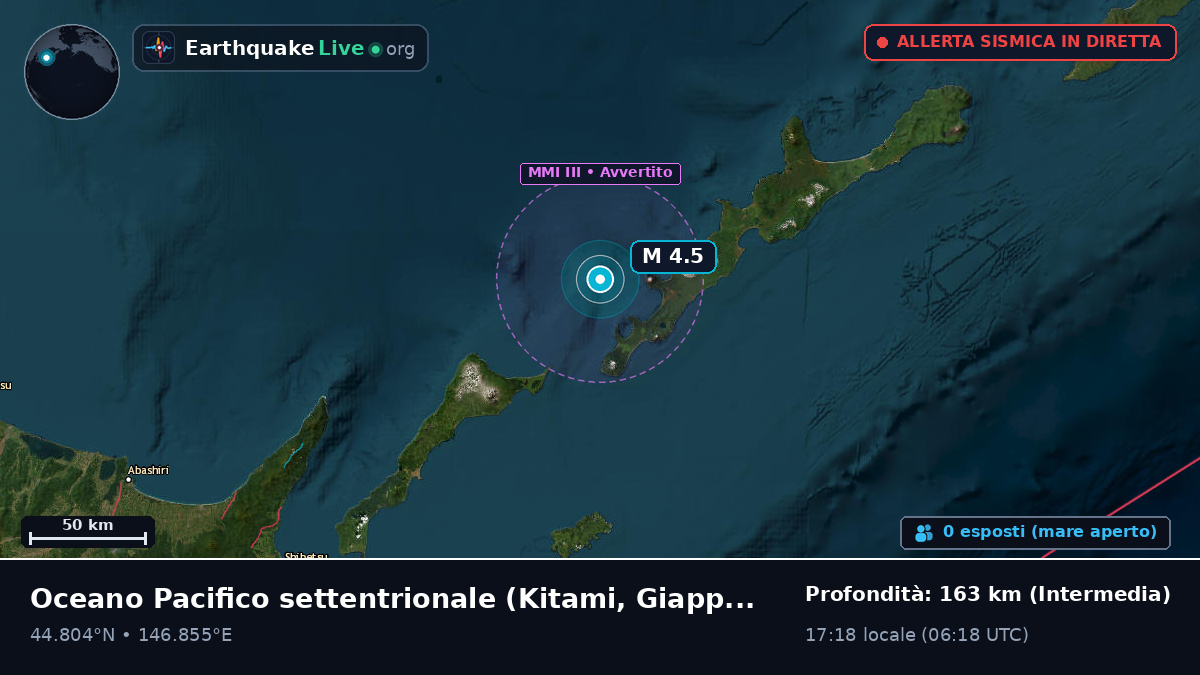 Oceano Pacifico settentrionale (Giappone)