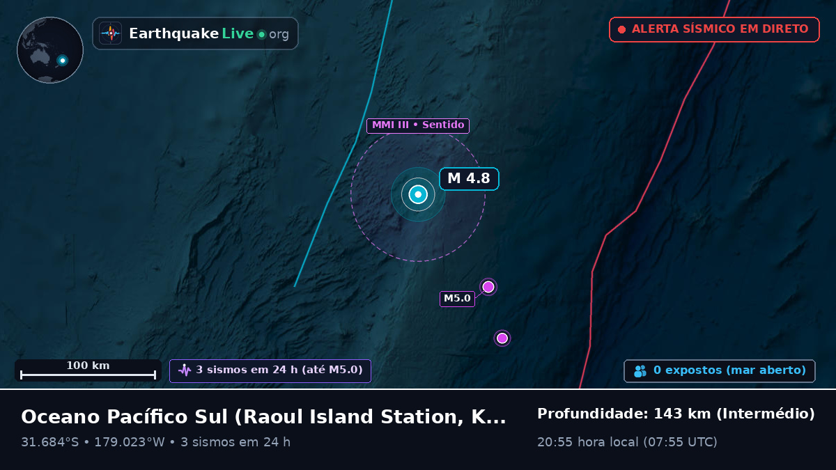 Oceano Pacífico Sul (Kermadec Islands)