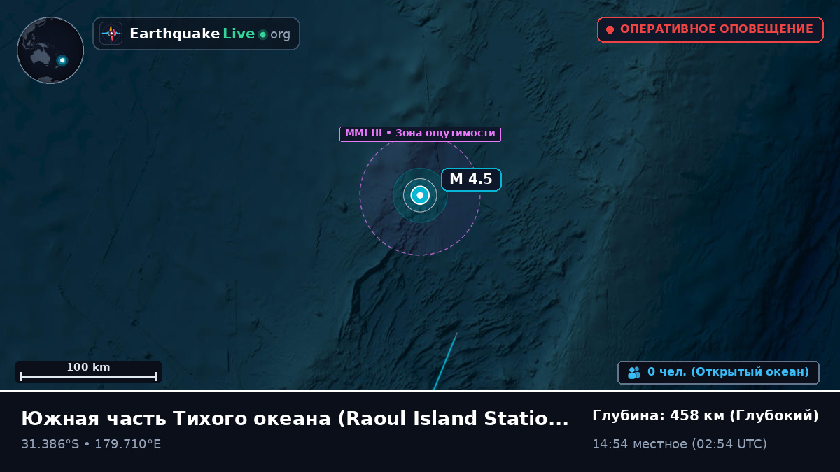 Южная часть Тихого океана (Kermadec Islands)