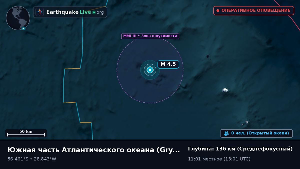 Южная часть Атлантического океана (South Georgia and the Islands)