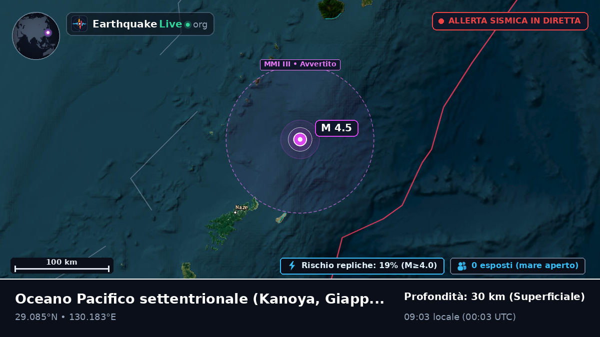 Oceano Pacifico settentrionale (Giappone)