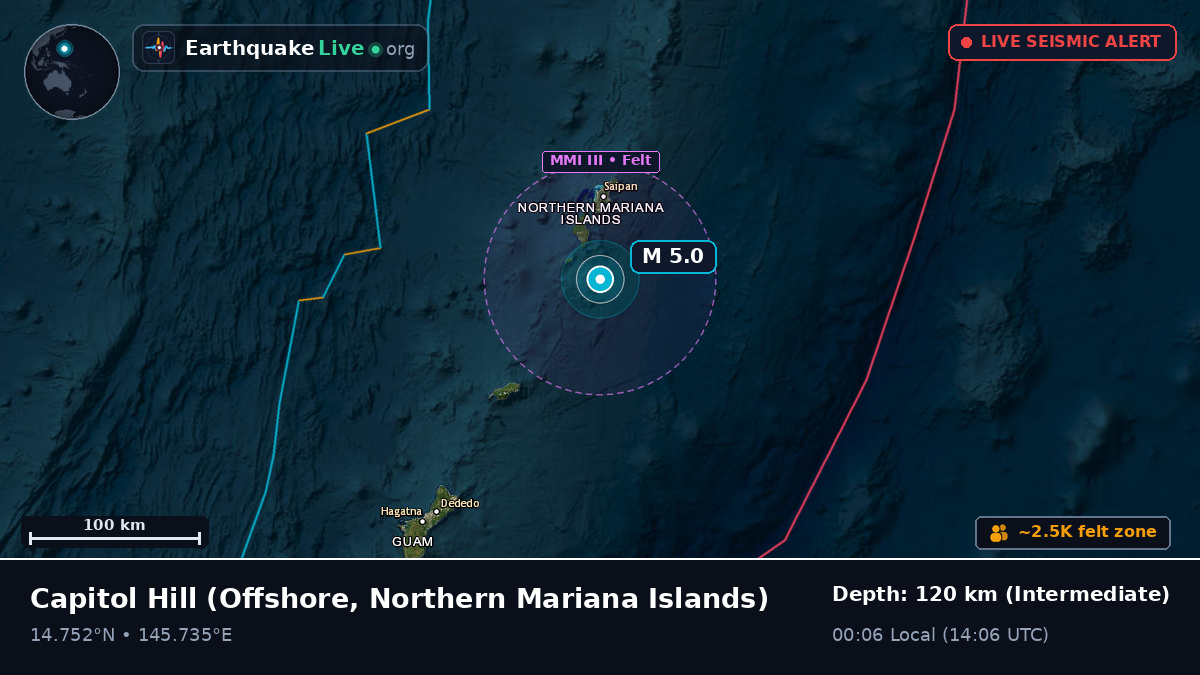 Off the coast of Capitol Hill, Northern Mariana Islands