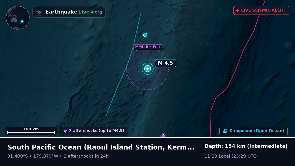 South Pacific Ocean (Kermadec Islands)
