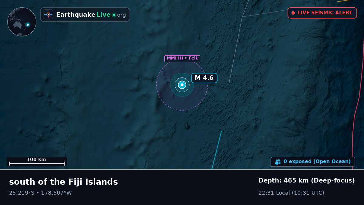 South Pacific Ocean (Kermadec Islands)