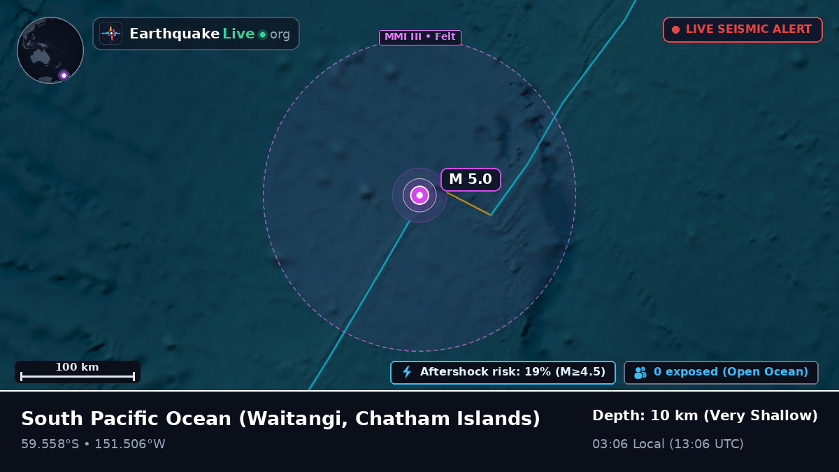 South Pacific Ocean (Chatham Islands)