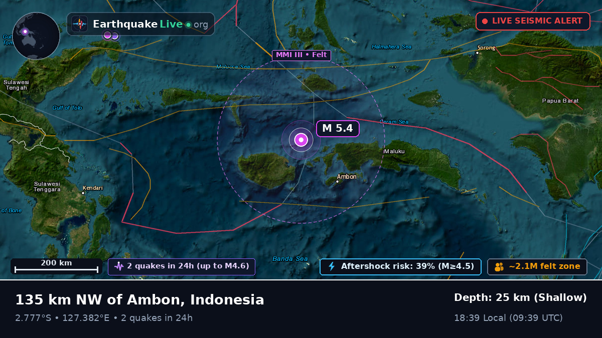 Off the coast of Ambon, Indonesia