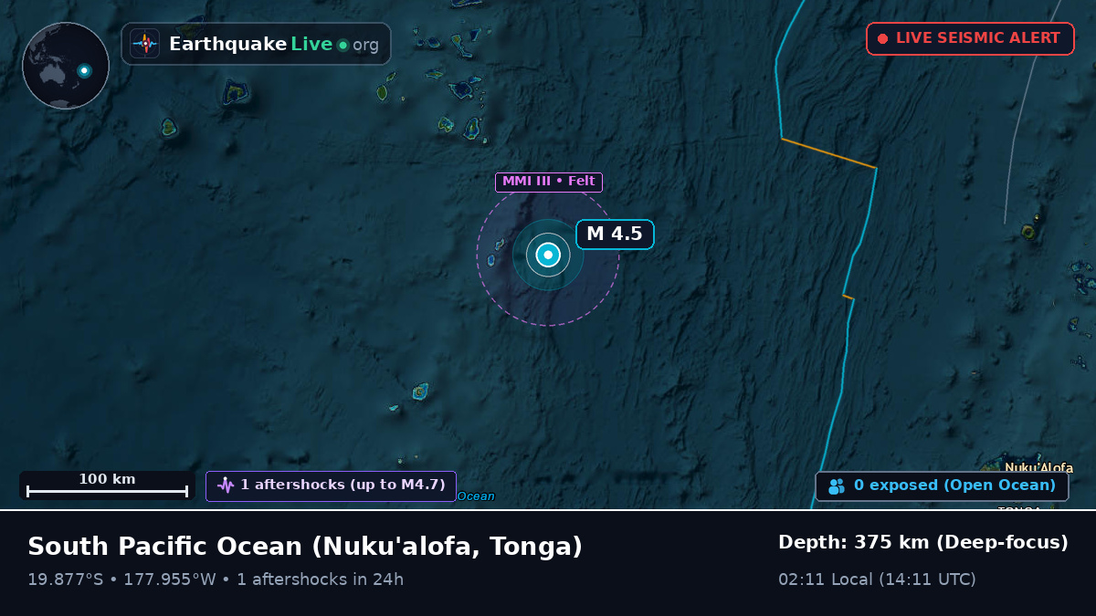 South Pacific Ocean (Tonga)