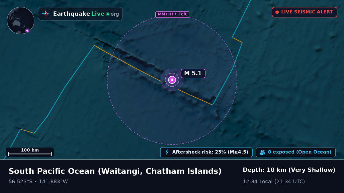South Pacific Ocean (Chatham Islands)