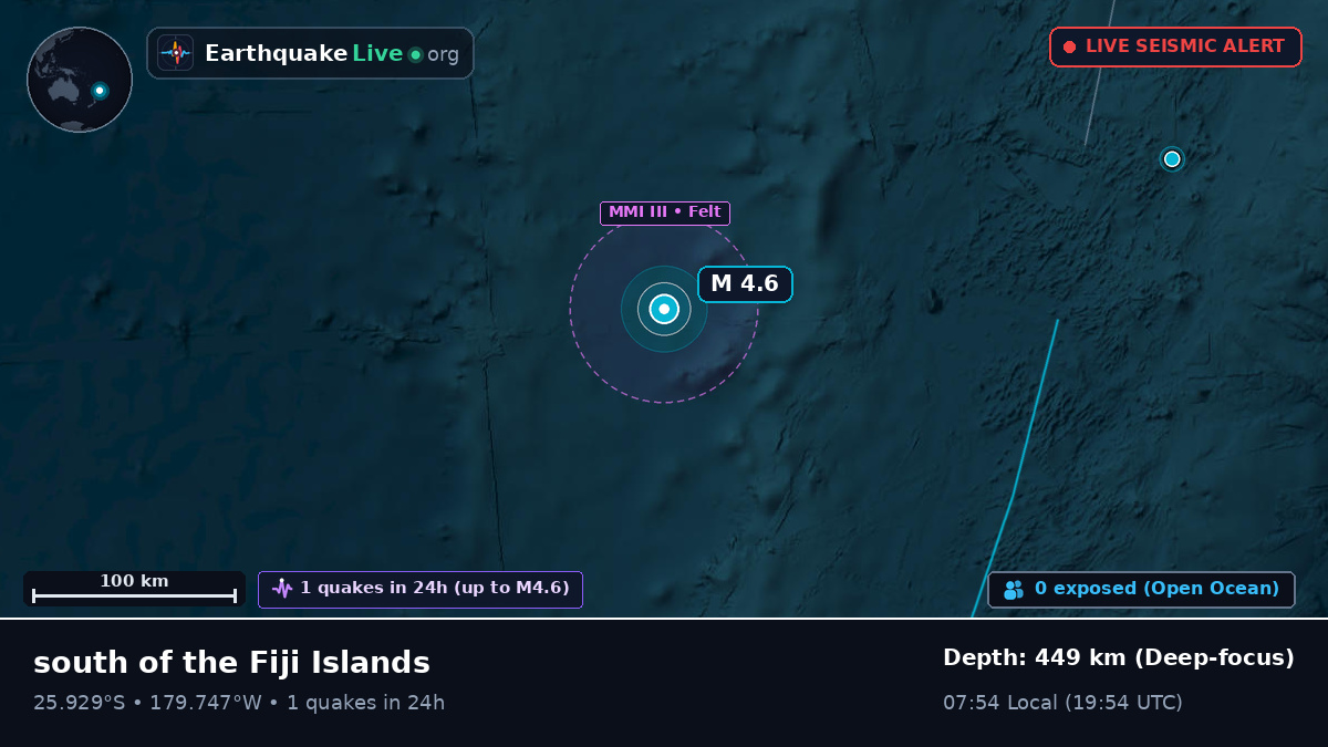 South Pacific Ocean (Kermadec Islands)