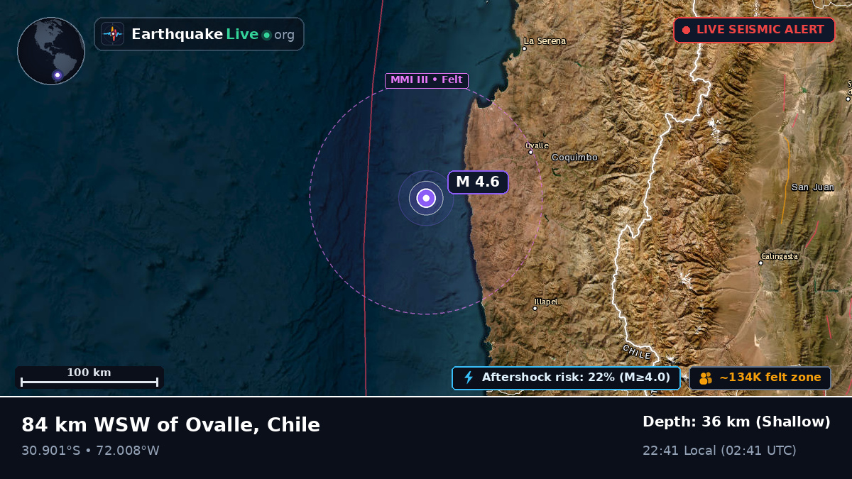 Off the coast of Coquimbo, Chile