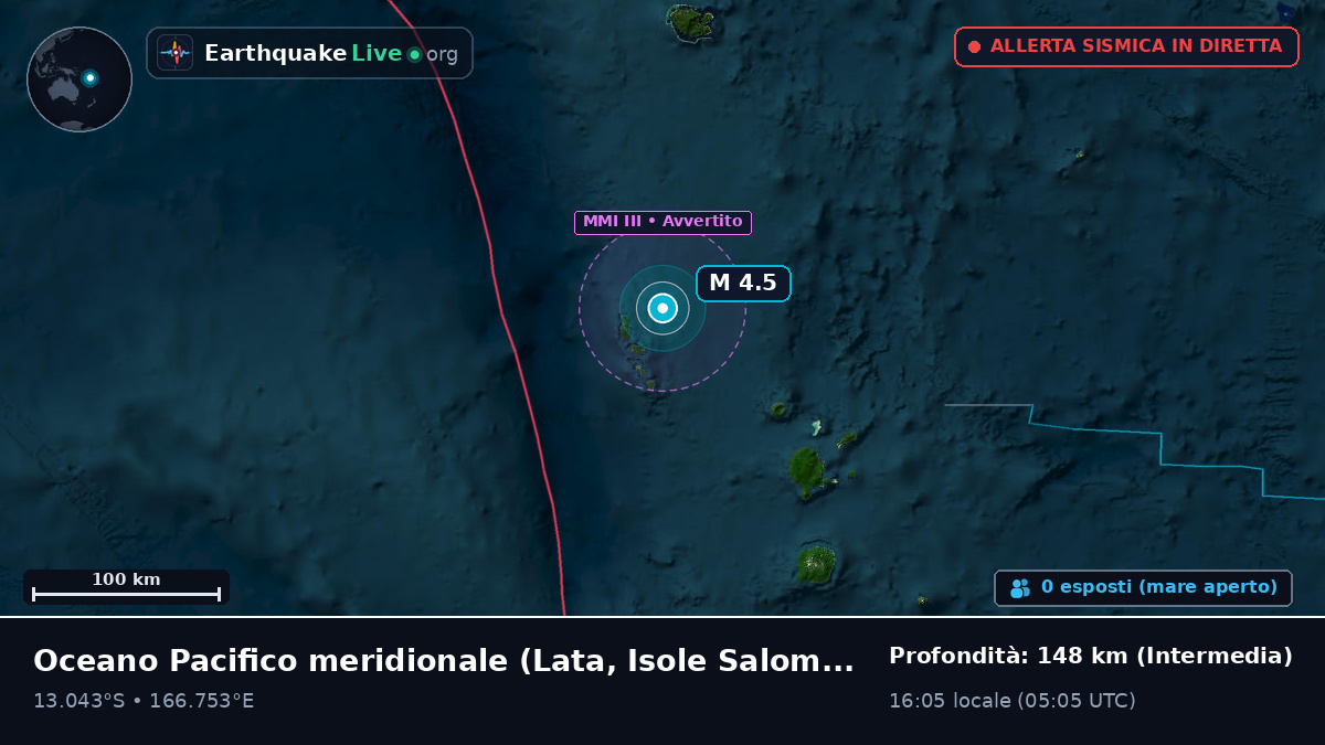 Oceano Pacifico meridionale (Isole Salomone)
