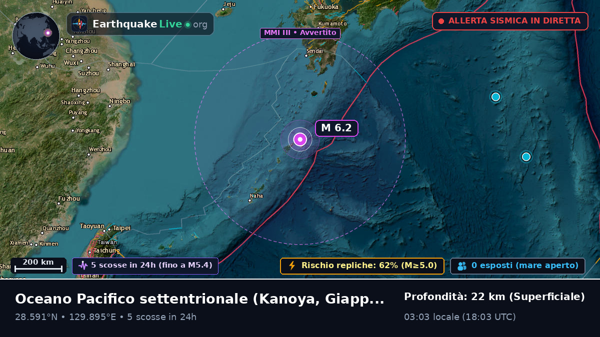 Oceano Pacifico settentrionale (Giappone)