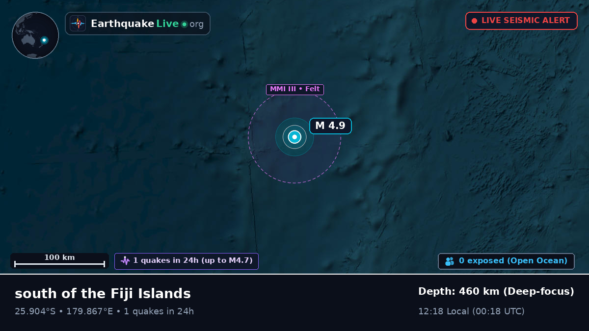 South Pacific Ocean (Kermadec Islands)