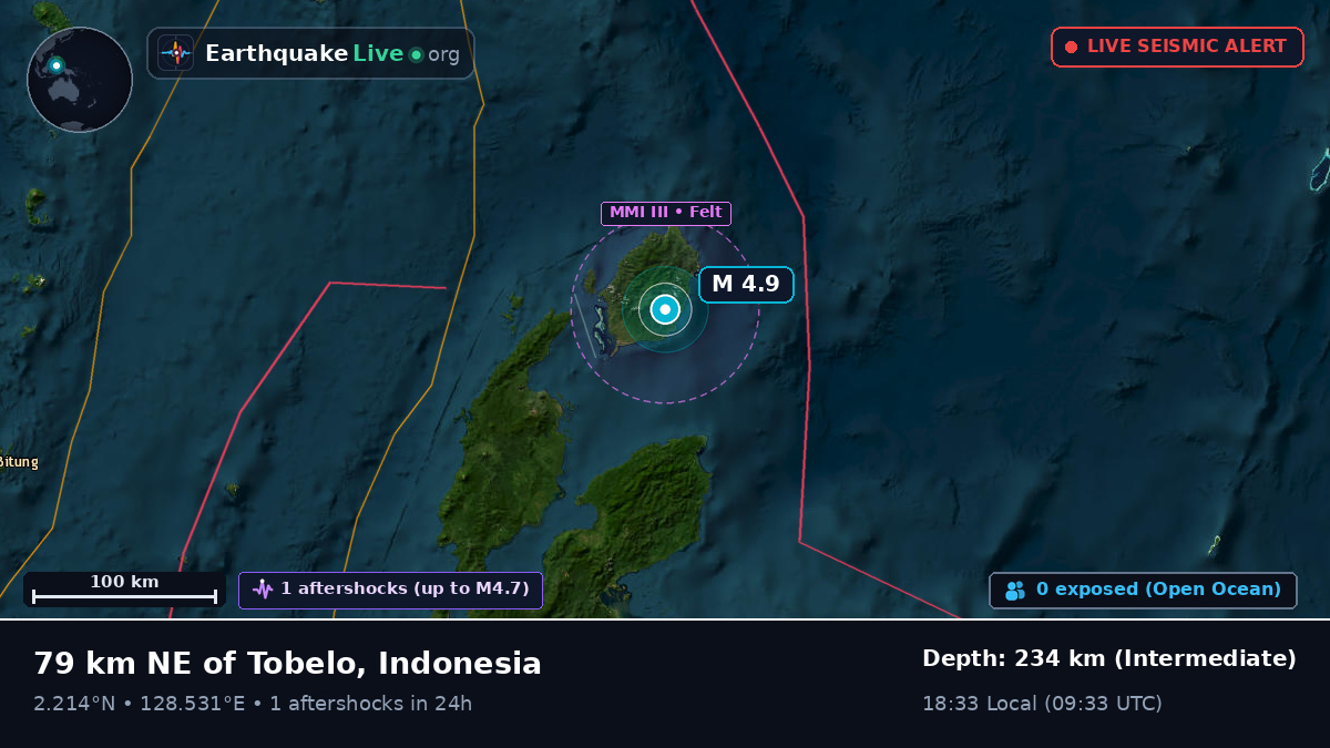 Off the coast of Ternate, Indonesia