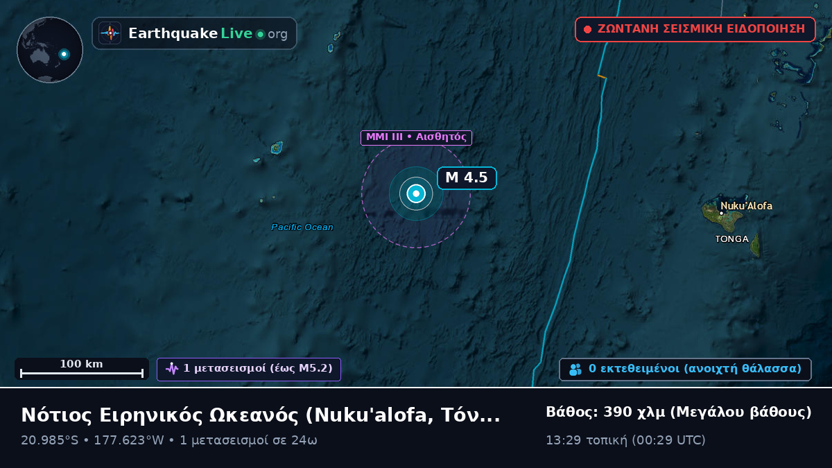 Νότιος Ειρηνικός Ωκεανός (Τόνγκα)
