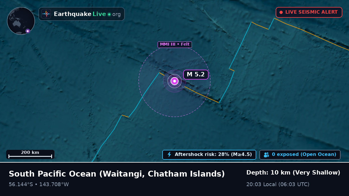 South Pacific Ocean (Chatham Islands)