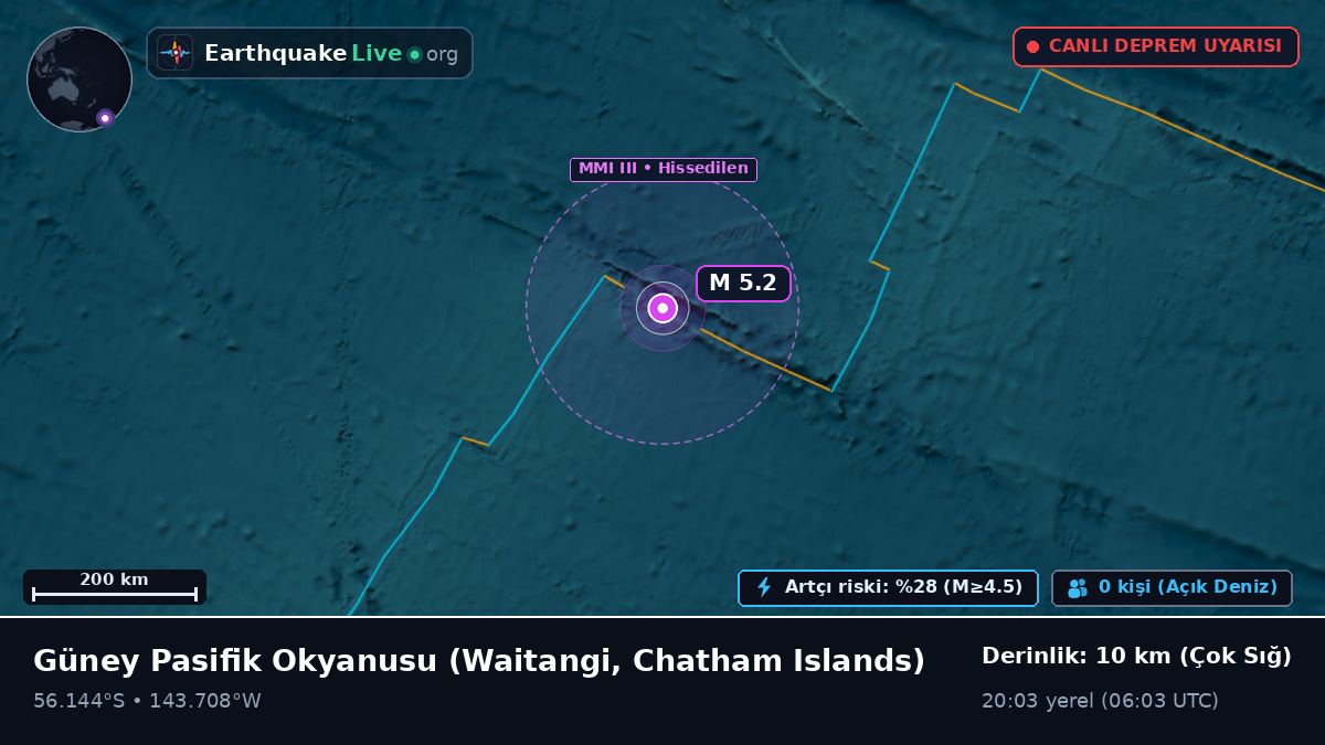 Güney Pasifik Okyanusu (Chatham Islands)