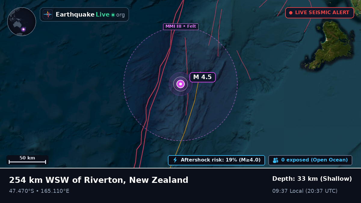 Off the coast of Oban, New Zealand