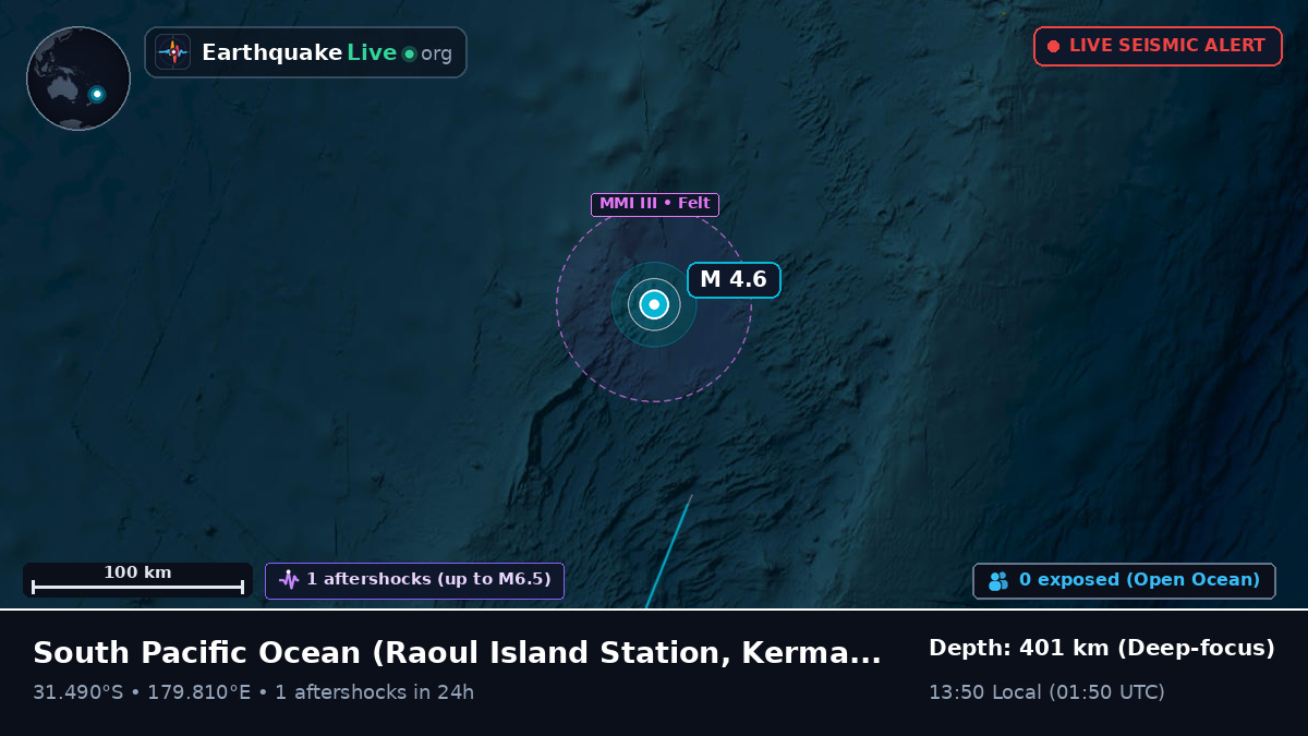 South Pacific Ocean (Kermadec Islands)