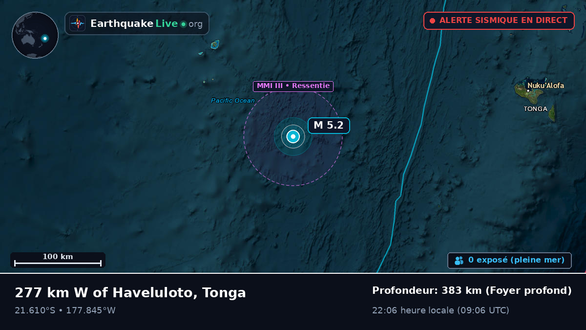Océan Pacifique Sud (Tonga)