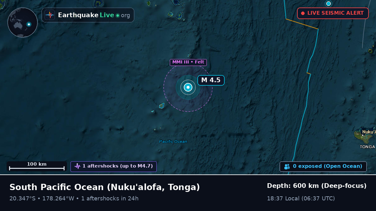 South Pacific Ocean (Tonga)