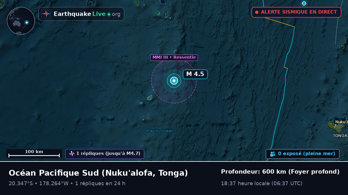 Océan Pacifique Sud (Tonga)