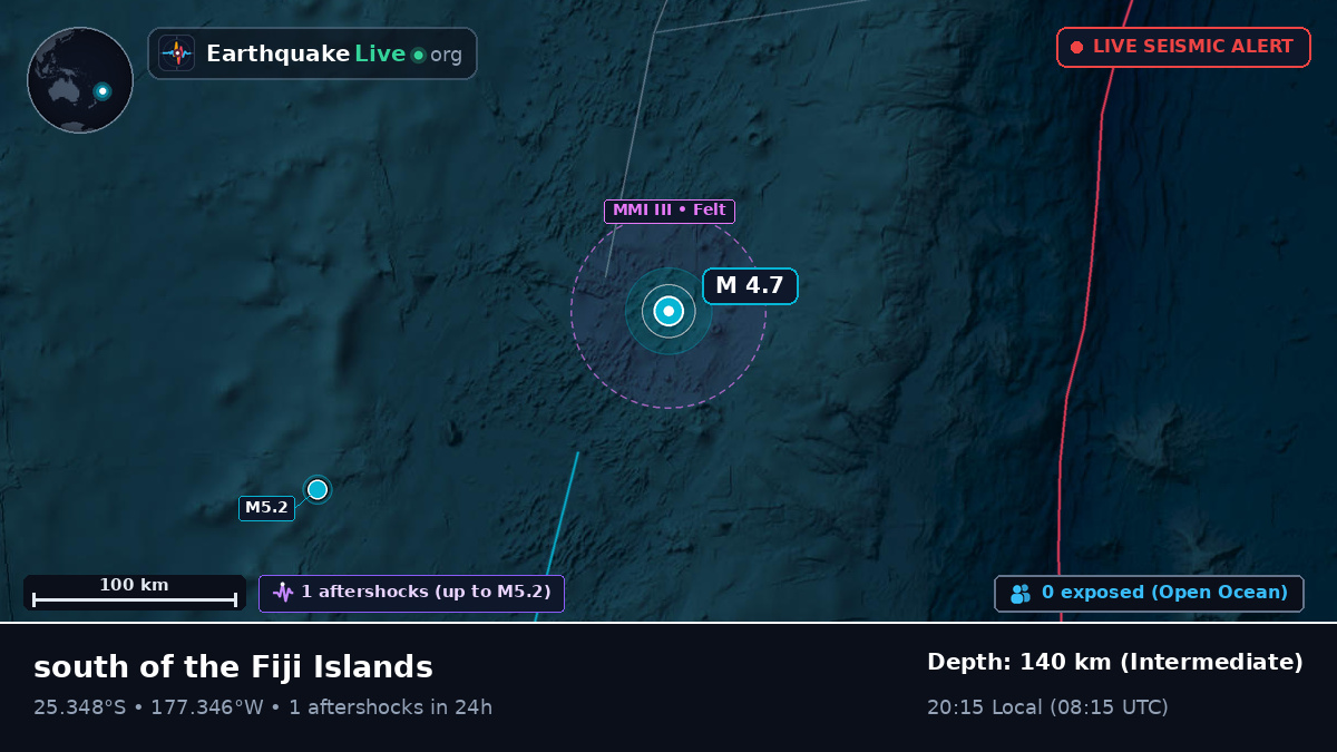 South Pacific Ocean (Kermadec Islands)