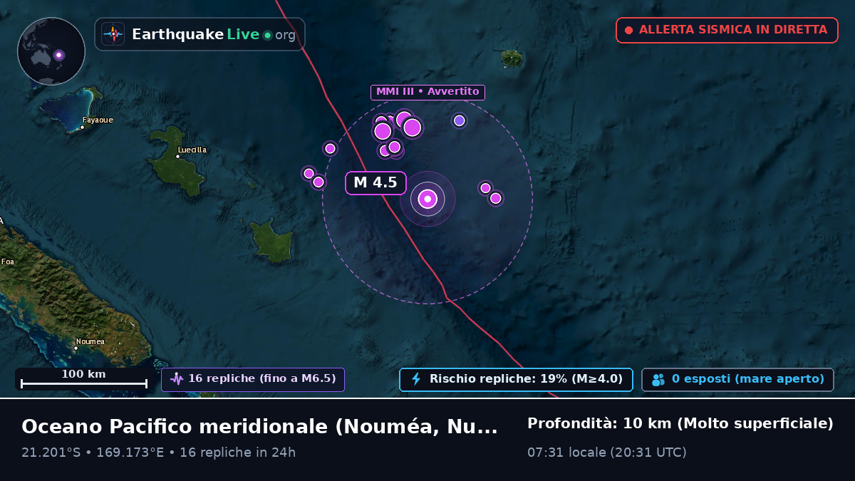 Oceano Pacifico meridionale (Nuova Caledonia)