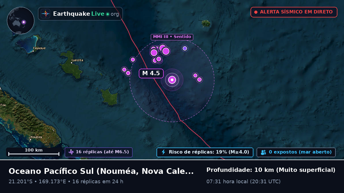 Oceano Pacífico Sul (Nova Caledónia)