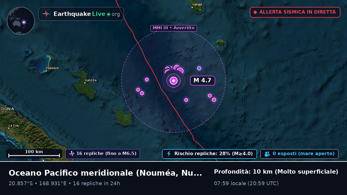 Oceano Pacifico meridionale (Nuova Caledonia)