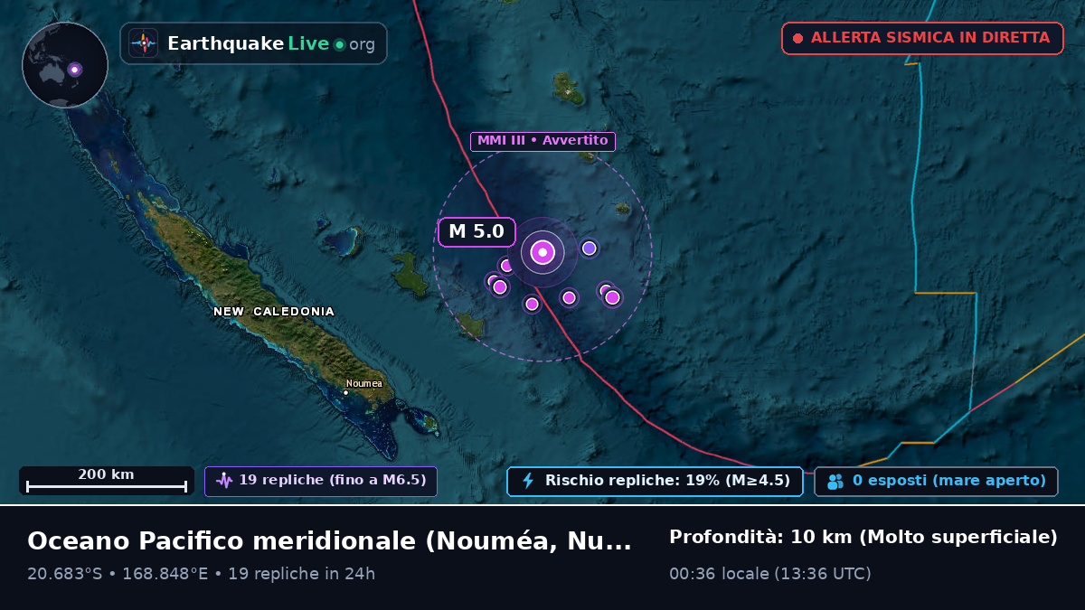 Oceano Pacifico meridionale (Nuova Caledonia)