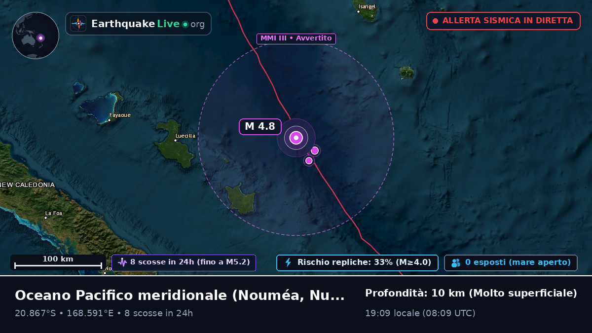 Oceano Pacifico meridionale (Nuova Caledonia)