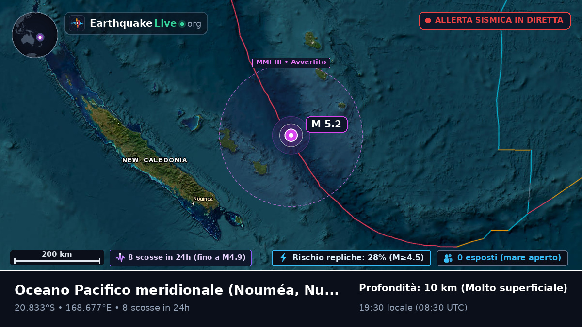 Oceano Pacifico meridionale (Nuova Caledonia)