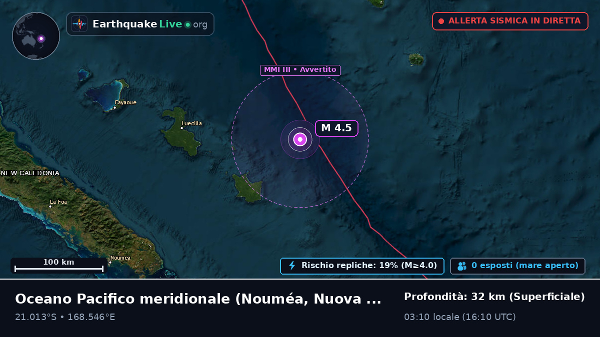 Oceano Pacifico meridionale (Nuova Caledonia)